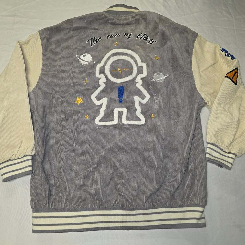Futemai The Sea Of Stars Galaxy Astronaut Varsity Jacket Size L